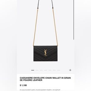 YSL cassandre envelope purse